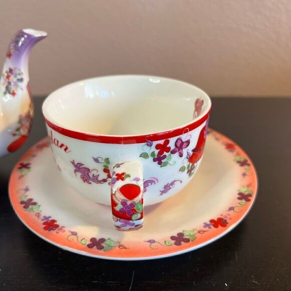 Red hat society Paul Cardew teapot,teacup and saucer set nwt - Picture 14 of 15